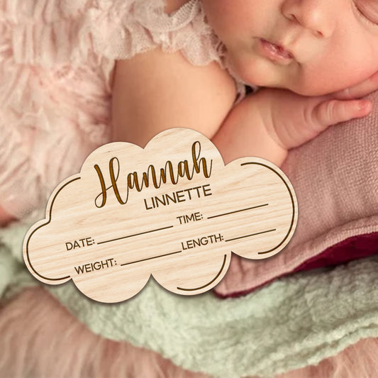 Custom Baby Birth Stats Sign, Hospital Name Sign For Baby, Newborn Photo Prop, Baby Birth Announcement Sign, Nursery Name Sign